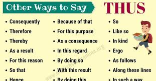 Thus Synonym Useful List Of 25 Synonyms For Thus With Example Sentences Words To Use Sentences Synonym