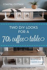 And the dark walnut wood feels warm and welcoming. Two Modern Looks For A Vintage 70s Coffee Table Three Coats Of Charm