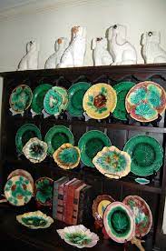 Exceptional Estate Sale By Michael Respess Art Deco Cards Pottery Display Majolica Pottery