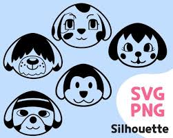 Download 5 Dog Animal Crossing Characters In Svg Vector Files For Cricut In 2021 Animal Crossing Characters Animal Crossing Silhouette Vector