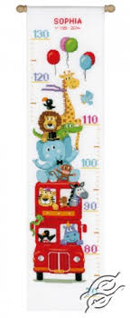 Cross Stitch Kits Vervaco Height Charts Funny Bus