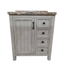 The bathroom vanity is one of the key focal points of any bathroom. Hiland Antique White Vanity Closeout Builders Surplus Wholesale Kitchen And Bathroom Cabinets In Los Angeles California