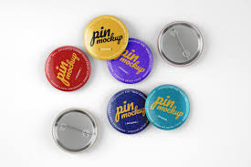 Glossy Button Pin Mockup Set In 2020 Badge Design Button Pins Pin