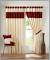 Living Room Modern Red Curtains