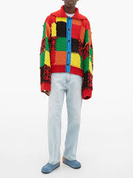 The cardigan was made by british fashion label jw anderson and. Opportunity Cost Jw Anderson S Wool Patchwork Cardigan And Other Ways To Spend Sgd2 715 Esquire Sg