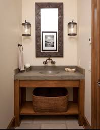 Concrete Vanity For Bathroom Concrete Bathroom Rustic Powder Room Powder Room Design