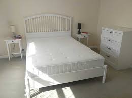 Collection in person only from belper Double Bed Standard King Size Tyssedal Ikea White Complete With Mattress In Christchurch Dorset Freeads