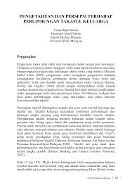 8 perbedaan antara asuransi syariah dengan asuransi konvensional. Pdf Pengetahuan Dan Persepsi Terhadap Perlindungan Takaful Keluarga