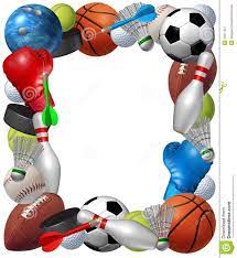55 Awesome Sports Themed Border Clip Art Sports Frames Sports Birthday Sports