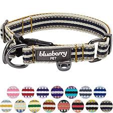 Blueberry Pet 3m Reflective Multi Colored Stripe Dog Collar Olive And Blue Gray Medium Neck 14 5 20 Adjustable Collars For Dogs Grey Dog Dog Collar Pets
