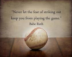 Baseball Fine Art Print Never Let The Fear Of Striking Out Keep Babe Ruth Quotes Baseball Quotes Softball Quotes