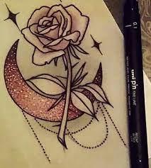 Moon Rose Tattoo Moon Rose Tattoo Tattoos New Tattoos