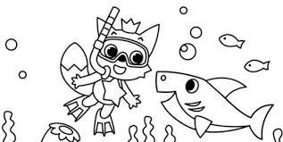 Printable baby shark and mommy shark coloring page. Pinkfong And Baby Shark Coloring Sheet Printable Shark Coloring Pages Baby Coloring Pages Shark Printables