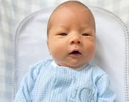 Enveloped Neck White W Blue Trim Footies-baby Boy Coming Home Outfit-pima  Cotton Baby-baby Clothes-fancy Trim Footed Sleepers