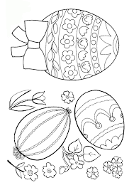 Canasta De Huevos De Pascua Para Colorear