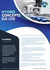 New commercial plumbing installations range from $14 to $15 per square foot while residential plumbing contractors do most rough in work, regardless whether it's residential or commercial. Hydro Concepts U Ltd Plumbing Plumbing In Uganda Has Increased Due To A High Number Of People Constructing With Inbuilt Facilities It Involves Fittings Like Toilets Sinks Tubs Pipes Showers And