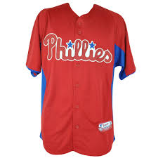 Details About Mlb Majestic Philadelphia Phillies Cool Base Batting Practice Baseball Jersey