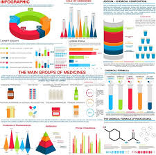 Medical And Pharmacy Infographics With Stock Vector