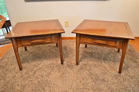 Pair Of Mid Century Kroehler Side End Tables With Drawer Side And End Tables End Tables With Drawers End Tables