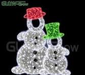 Interactive 2D Custom White Snowman Waterproof LED Christmas Rope Motif  Light for Outdoor Xmas Home Garden Party Holiday Street Decoration