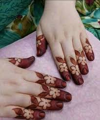 Easy And Cute Flower Henna Tattoos On Fingers Mehndi Designs For Fingers Latest Finger Mehndi Designs New Mehndi Designs