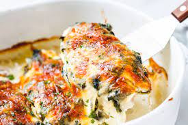 Spinach Chicken Casserole Recipe With Cream Cheese Mozzarella Best Chicken Breasts Casserole Eatwell101