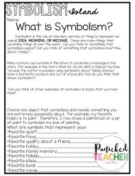 Symbolism is the practice of giving special meaning to objects, things, relationships or events. Symbolism Island Projects Panicked Teacher