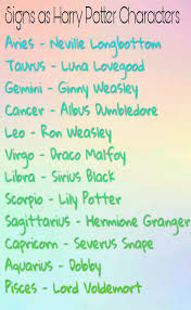 Zodiac Signs As Harry Potter Characters Harry Potter Zodiac Signs Harry Potter Zodiac Harry Potter Characters