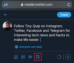 Twitter's mobile app for android and ios has a night mode which has a dark theme. How To Schedule Tweets Using Android Ios And Desktop Tiny Quip