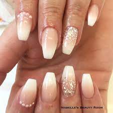 Classic French Ombre Acrylic Extensions With A Little Sparkle And Diamond Detail Nails Acry Trendy Nail Design Diy Nail Designs Trendy Nails