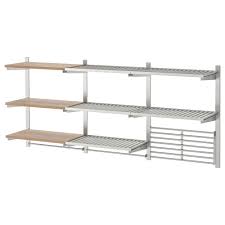 Kungsfors Aufhangeschiene Bod Stange Wandg Edelstahl Eschenfurnier Ikea Osterreich Stainless Steel Wall Rack Wall Storage Stainless Steel Railing