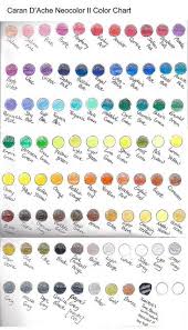Caran Dache Neocolor Ii Color Chart In 2019 Watercolor
