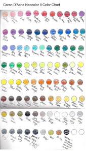 Caran Dache Neocolor Ii Color Chart In 2019 Watercolor