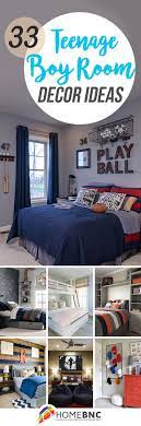 33 Cool Teenage Boy Room Decor Ideas Teenage Boy Room Boys Room Decor Boy Room