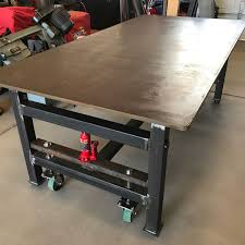 Throwback To The 1000 Lb Table Build In 2017 3 4 Top Adjustable Feet And Jacks To Raise Around And M Table De Soudage Table De Soudure Amenagement Atelier