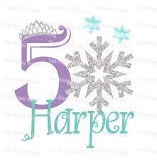 Fifth Birthday Snow Frozen Snowflake Silver Glitter Etsy Frozen Snowflake 5th Birthday Girls Snowflakes