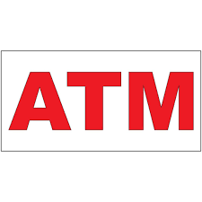 ATM Red Sticker Retail Sign : Amazon.de ...
