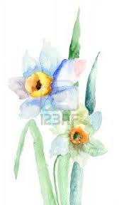 Watercolor Narcissus December Birth Flower Watercolor Illustration Free Art Prints Narcissus Flower