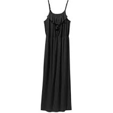 Faded Glory Women S Plus Size Ruffled Knit Maxi Dress With Adjustable Straps In Black From Walmart Maxi Knit Dress Little Black Dress Maxi Dress
