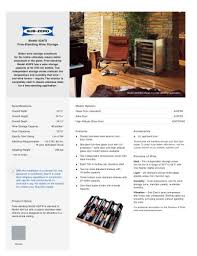 Help the guide grow and. 424 Free Standing Wine Storage Sub Zero Pdf Catalogs Documentation Brochures