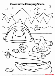 Colouring Worksheets Preschool In 2020 Camping Theme Classroom Camping Theme Preschool Camping Coloring Pages