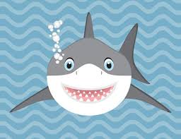 Baby Shark Illustration Shark Art Shark Nursery Art Nursery Decor Boys Room Art Sharke Nursery Print Baby Animals Shark Illustration Shark Art Baby Shark