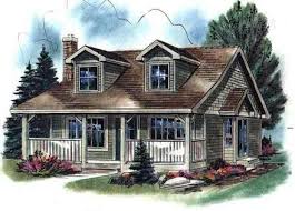 Center chimney cape.with wrap around porch. Cape Cod House Plans Search Family Home Plans