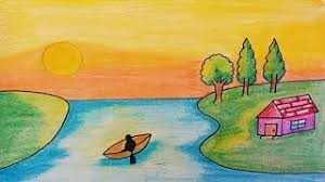 Step 1 draw house of the landscape drawing easy. Easy Landscape Drawings Step By Step Quickly Simple Scenery Drawing For Beginners Youtube
