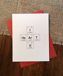 I Heart U Periodic Table Of The Elements I Heart U Etsy In 2020 Nerdy Valentines Love Cards Science Valentines
