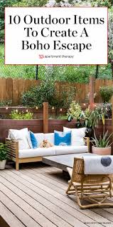 10 Furniture And Decor Pieces To Create The Ultimate Boho Outdoor Space In 2020 Boho Outdoor Space Outdoor Projects Boho Outdoor