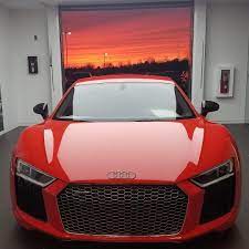 Gorgeous Shot Of Our Dynamite Red Audi R8 V10 Plus In Last Nights Sunset Red Audi Audi Audi A6 Quattro