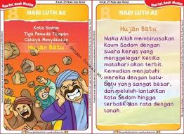 Download Kartu Kuartet Printable Kisah 25 Nabi Dan Rasul Nabi Luth Dan Hujan Batu 33 Di 2020 Kartu Hujan Membaca Buku