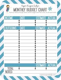 45 actual budgeting chart free printable