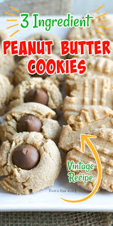 3 Ingredient Peanut Butter Cookies Recipe In 2020 Peanut Butter Cookies Peanut Butter Nut Recipes